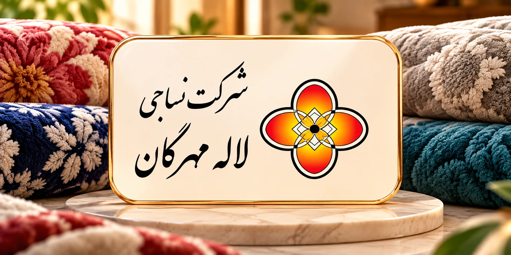 لوگوی شرکت نساجی لاله مهرگان، تولیدکننده باسابقه انواع پتو در ایران